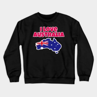 Australia Day - I Love Australia Crewneck Sweatshirt